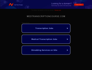 medtranscriptioncourse.com screenshot