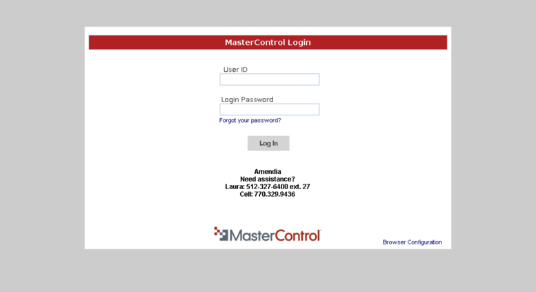 Access Amendia mastercontrol MasterControl Login