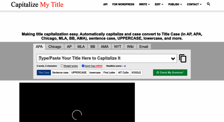 Image result for Title Capitalization Tool