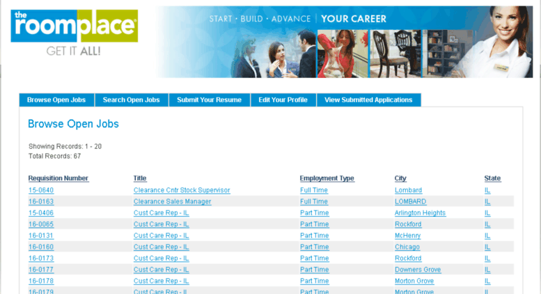 Access Careers Theroomplace Com The Roomplace Job Board