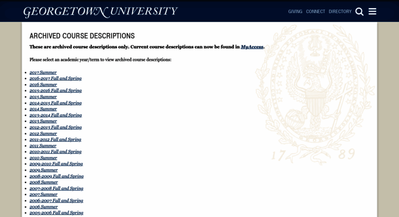 Access Courses Georgetown Edu Exploregeorgetown