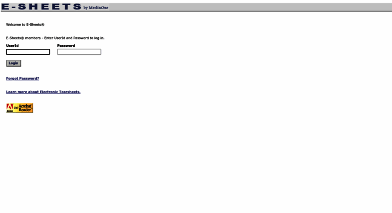 access esheets merlinone com merlinone e sheets electronic electronic tear sheets