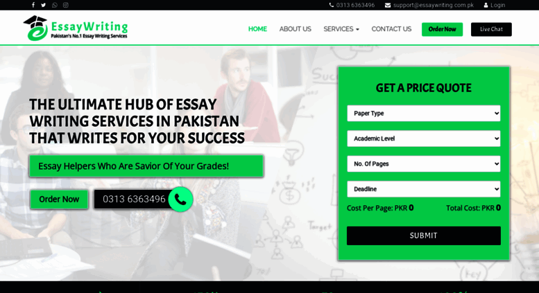 essay writing services in pakistan