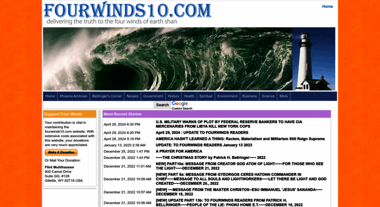 Access fourwinds10.com. Home >> Four Winds 10 - fourwinds10.com