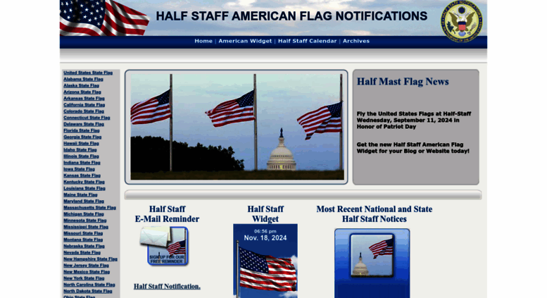 Access Halfstaff.org. HALF STAFF AMERICAN FLAG NOTIFICATIONS | HALF ...