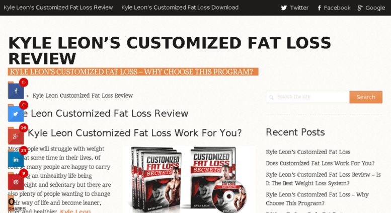 Access Kyleleoncustomizedfatloss Com Kyle Leon Customized Fat Loss