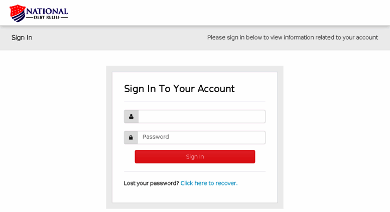 Access Login nationaldebtrelief National Debt Relief Client Portal 