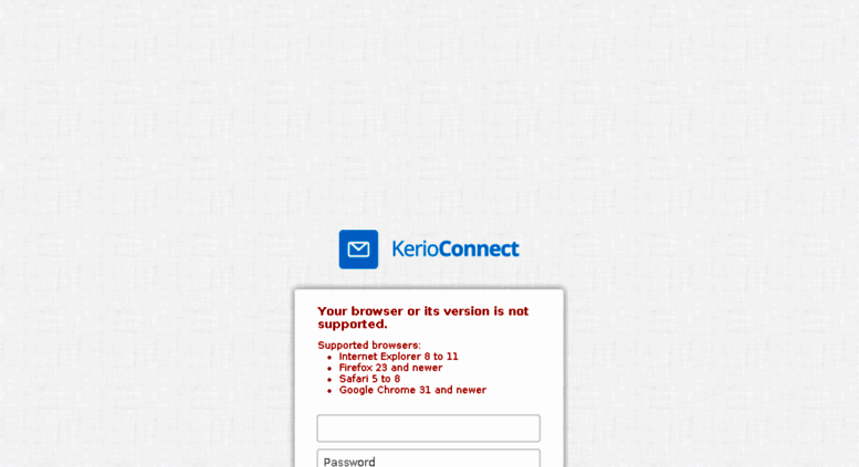 kerio connect client login