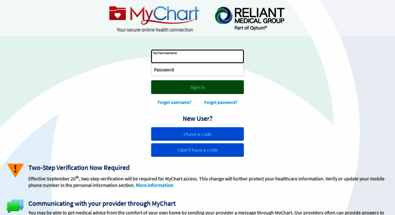 Mychart Reliant