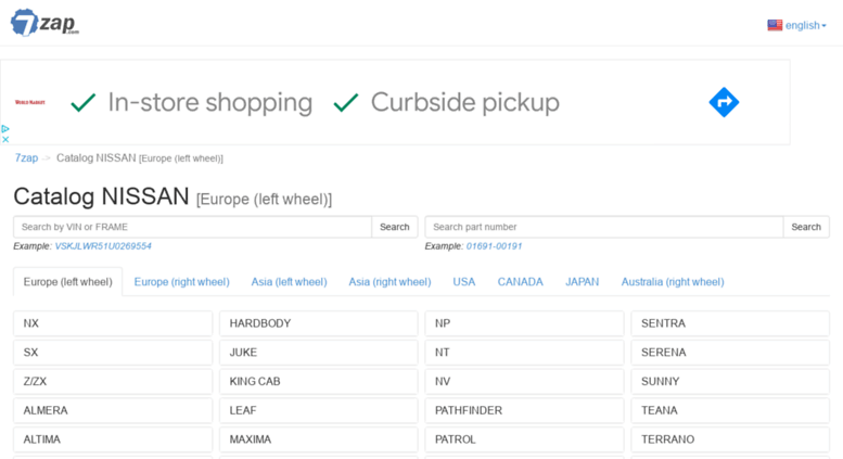 Access nissan.7zap.com. parts catalog NISSAN [Europe (left wheel ... Access nissan.7zap.com. parts catalog NISSAN [Europe (left wheel ...