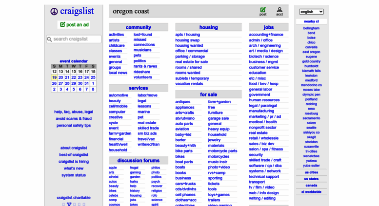 Craigslist Of Eugene Oregon