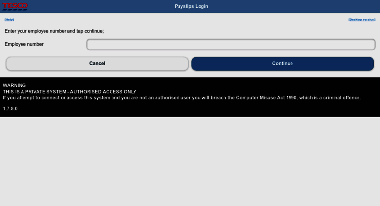 Access payslipview.com. Tesco Payslips and P60s - Login