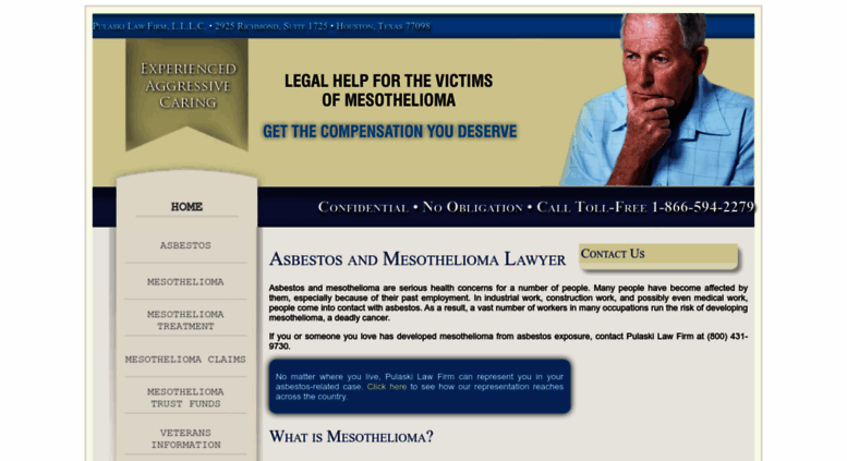 Access pmmeso.com. Mesothelioma Lawyer Pulaski Law Firm
