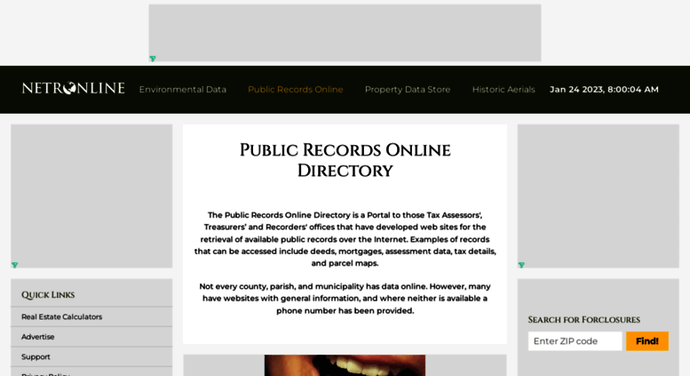 Access publicrecords.netronline.com. NETR Online • Public Records