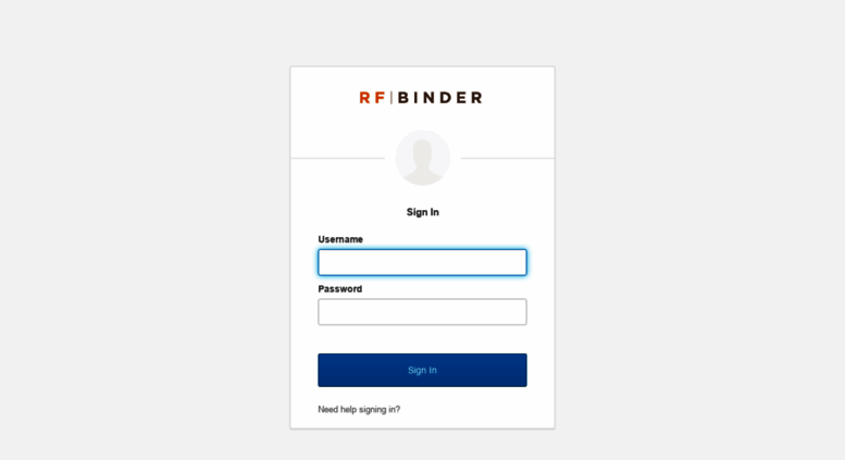 Access Rfbinder Okta Com Rf Binder Sign In Rfbinder Okta Com Screenshot