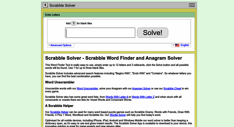 scrabble solver