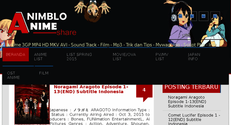 Animeindo Nonton Streaming Download Anime Subtitle Indonesia