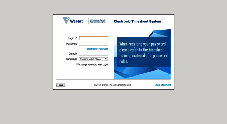 Access Timesheet westat Deltek Time Expense Login