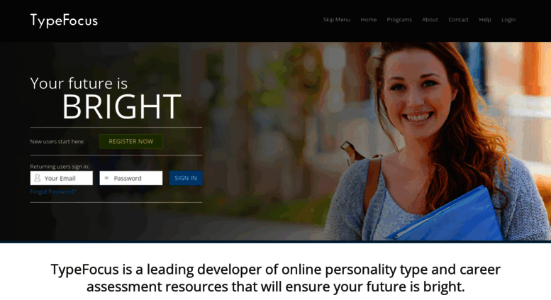 access typefocus com typefocus career aptitude personality type career placement test