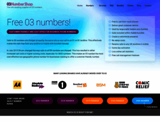 03numbershop.co.uk screenshot