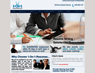 1-on-1-resumes.com screenshot