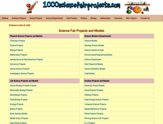 1000sciencefairprojects.com screenshot