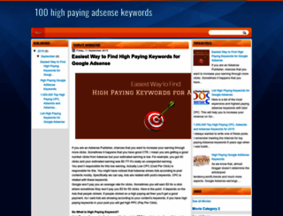 100highpayingadsensekeywords.blogspot.in screenshot