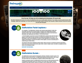 100in100.findmypast.com.au screenshot