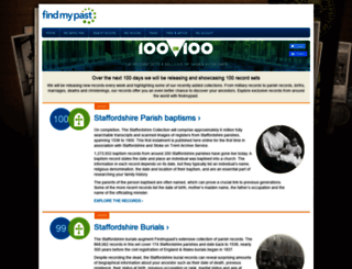 100in100.findmypast.com screenshot