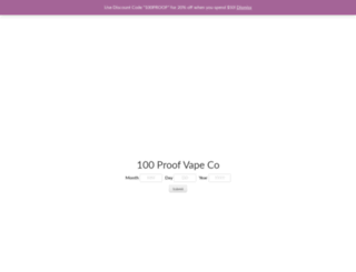 100proofvapeco.com screenshot