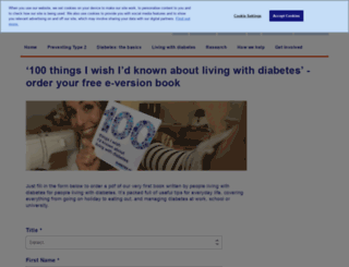 100things.diabetes.org.uk screenshot