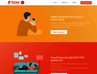 101.fincarebank.com screenshot