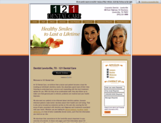 121dentalcare.com screenshot