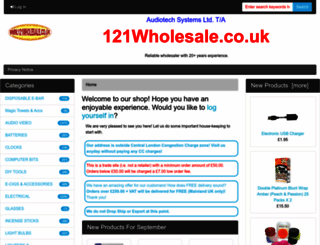 121wholesale.co.uk screenshot