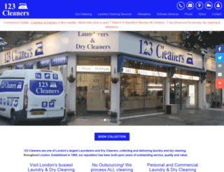123cleaners.com screenshot