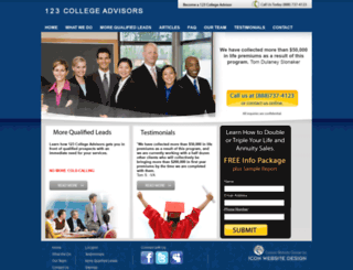 123collegeadvisors.com screenshot