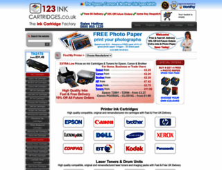 123inkcartridges.co.uk screenshot