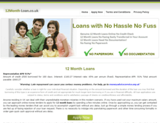 12month-loan.co.uk screenshot