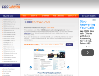 1300caravan.com screenshot