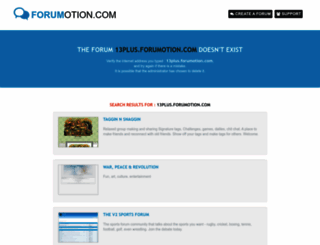 13plus.forumotion.com screenshot