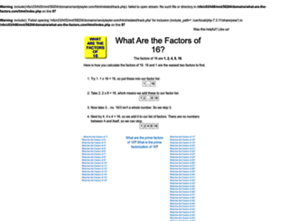 16.what-are-the-factors.com screenshot