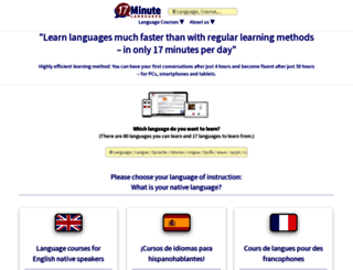 17-minute-languages.net screenshot
