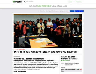 1806fanspeakernight.peatix.com screenshot