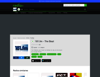 181fmthebeat.radio.fr screenshot