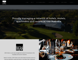 1834hotels.com.au screenshot