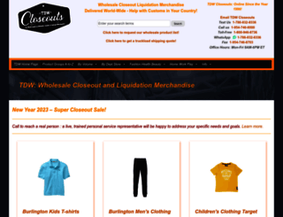 1closeoutswholesalers.com screenshot