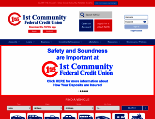 1stcommunityfcu.org screenshot