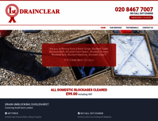 1stdrainclear.co.uk screenshot