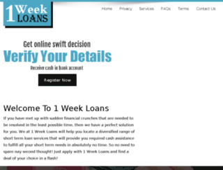 1weekloans.com screenshot