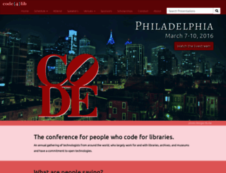 2016.code4lib.org screenshot